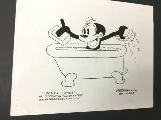 Rare Looney Tunes Bosko Still - A Vitaphone Song Cartoon Sinkin ' In The Bathtub 3
