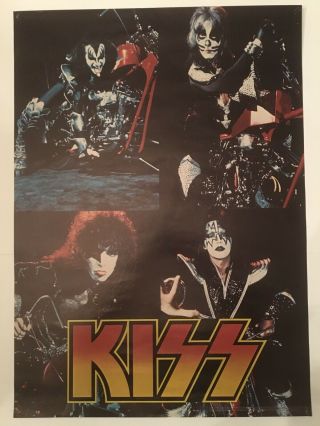 Kiss Vintage Chopper Poster Aucoin Pro Arts Inc Rare Vg Shape
