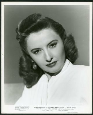 Barbara Stanwyck Vintage 1947 Portrait Photo " The Other Love "