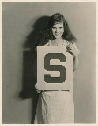 Mary Brian Silent Starlet Vintage 1920s Paramount Dbw Portrait Photo