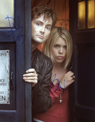 Dr.  Who Series Hand Signed David Tennant & Billie Piper 10x8