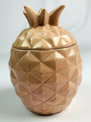 1940s Red Wing Pottery Gypsy Trail Pineapple Cookie Jar Collectible