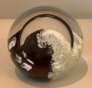 Glass Eye Studio Ges Celestial Series Mercury Paperweight Art Glass Ball