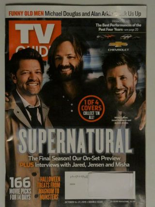Tv Guide - 10/2019 - Supernatural - Cover 1 - Ackles - Collins - Padalecki With Label
