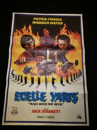 Race With The Devil Movie Film Poster 1975 Horror Thriller Turkish