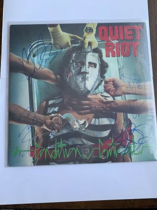 Quiet Riot Critical Signed By Whole Band 1984 Pressing
