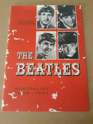 The Beatles Australian Tour 1964 Official Souvenir Concert Program Vintage Book