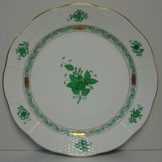 Herend Chinese Bouquet (green Av) Dinner Plate (524) Best More Items Available