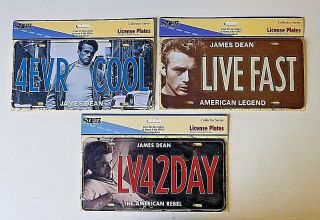 Retro James Dean Novelty Car Truck License Plate Metal Auto Tag Collector Series