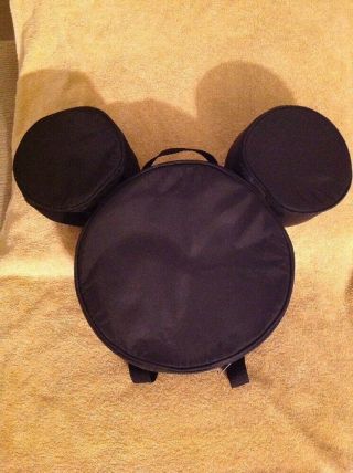 Rare Disney Pin Trading Storage Case Backpack Bag Mickey Head Shaped