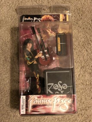 Jimmy Page Led Zeppelin Neca 7” Rare Action Figure 2006 In Package Htf
