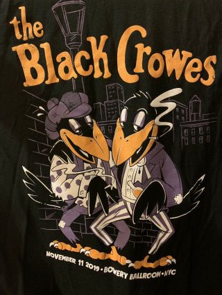 The Black Crowes Nyc Bowery Ballroom 11/11/19 Event T Shirt 2xl 1st Show Reunion
