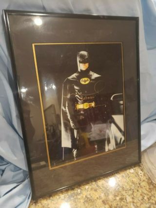 Michael Keaton,  Batman Signed Autograph 8x10 Photo In 11x14 Frame