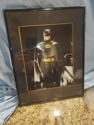 Michael Keaton,  BATMAN signed Autograph 8x10 photo in 11x14 Frame 2