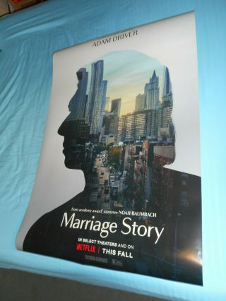 Adam Driver Marriage Story Orig Movie Poster One Sheet Ds 27 " X40 " Noah Baumbach