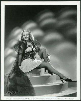 Joan Blondell Vintage 1941 Pin - Up Leggy Cheesecake Universal Photo