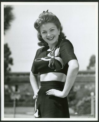 Anne Baxter Bare Midriff Vintage 1940s Portrait Photo