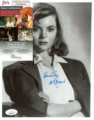 Dorothy Mcguire Actress Movie Star Hand Signed Autograph 8x10 Photo With Jsa