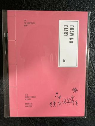 Official Bts Summer Package 2019 Jungkook Drawing Diary