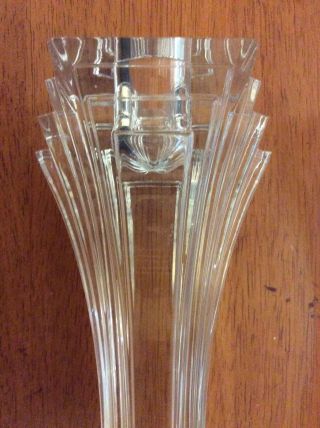 MIKASA CRYSTAL ART DECO CITY LIGHTS 10 - INCH CANDLE HOLDERS SET OF 2 4
