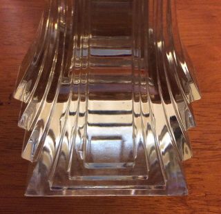 MIKASA CRYSTAL ART DECO CITY LIGHTS 10 - INCH CANDLE HOLDERS SET OF 2 5