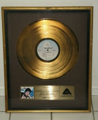 Aretha Franklin Gold Album Sales Award For " Jump To It " 1982 Rare