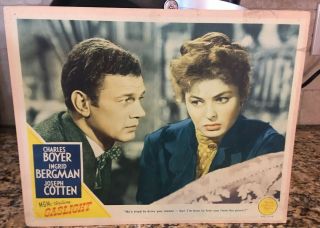 Vintage Movie Lobby Card Gaslight Charles Boyer,  Ingrid Bergman