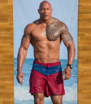 Dwayne Johnson The Rock Summer Beach Towel Baywatch Hot Sexy Body Hunk