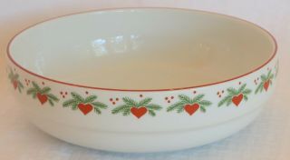 Hearts And & Pines By Porsgrund 8 " Shallow Round Serving Bowl Norway