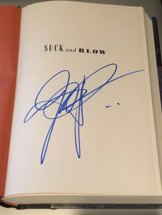 Rare John Popper Autographed Book Suck And Blow (blues Traveler)