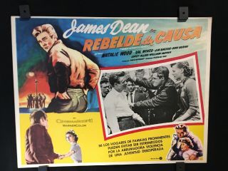 1955 Rebel Without A Cause James Dean Authentic Mexican Lobby Card Art 16 " X12 "