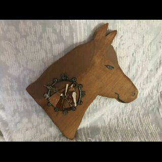 Handmade Wooden Battery - Operated Horse Clock Owned By Davy Jones Monkees