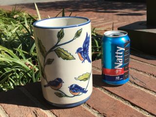 Louisville Stoneware Bird Crock Jar Vase