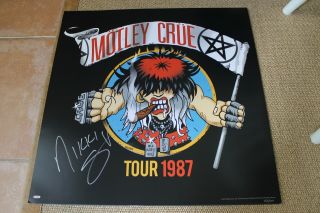 Motley Crue Final Tour Satd Lithograph Autograph Signed By Nikki Sixx The Dirt