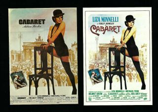 1972 " Cabaret " 2 Personal European Art Cards Liza Minnelli " Love Liza "