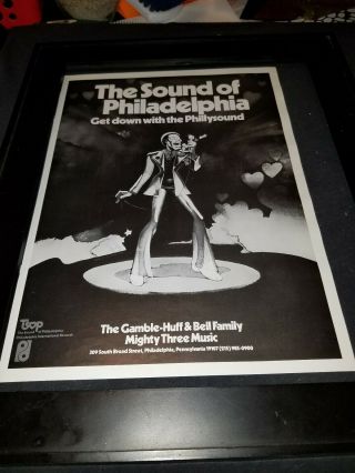 Mfsb The Sound Of Philadelphia Rare Promo Poster Ad Framed