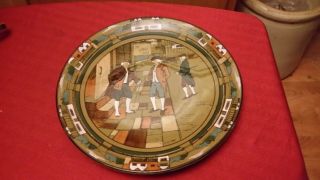 1908 Buffalo Pottery Deldare Ware Ye Lion Inn 12 Inch Charger Plate