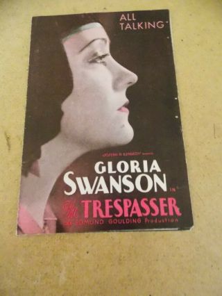 The Trespasser (1929) Gloria Swanson Pressbook Herald
