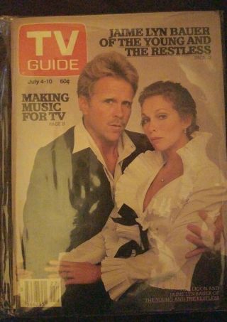Tv Guide July4 - 10,  1981 W.  Ontario Ed.  Jaime Lyn Bauer Of The Young And Restless