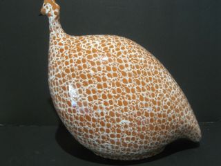 Heidi Caillard French Ceramic Guinea Fowl “La Pintade” White w Red Spots LARGE 4