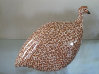 Heidi Caillard French Ceramic Guinea Fowl “La Pintade” White w Red Spots LARGE 8