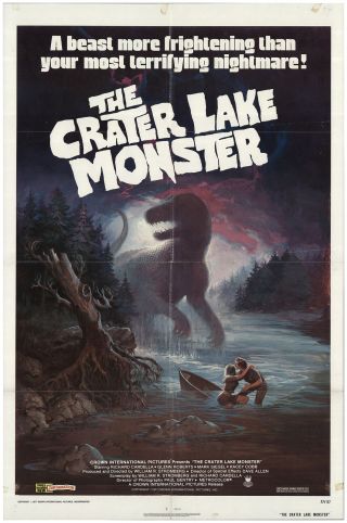 The Crater Lake Monster 1977 27x41 Orig Movie Poster Fff - 75694 U.  S.  One Sheet