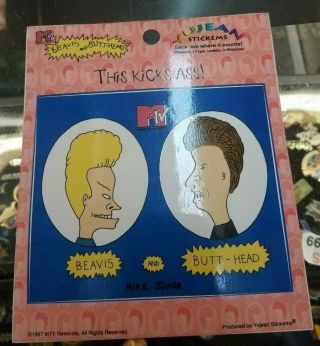 Beavis And Butthead Sticker 1997 Vintage Oop Rare Collectible