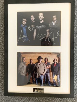 Framed And Autographed Gin Blossoms And Blues Traveler Photos