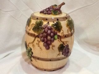 Pacific Rim Rare Vintage Large Grape Cookie Jar