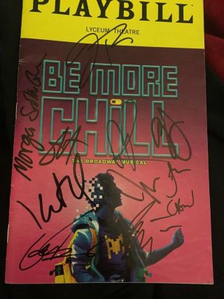 Be More Chill Complete Cast Signed Broadway Playbill Musical Salazar Roland Hsu