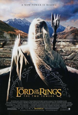 Lord Of The Rings Two Towers Movie Poster 2 Sided Version C 27x40