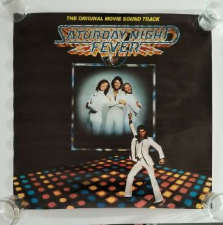 Vintage 1977 Saturday Night Fever Soundtrack Promotional Poster