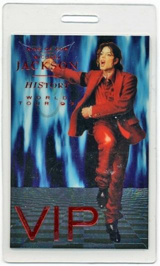 Michael Jackson Authentic 1997 Concert Laminated Backstage Pass History Tour Vip