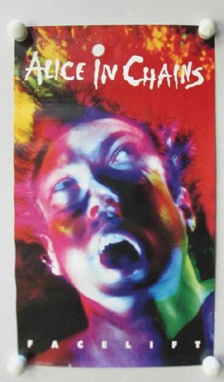 1990 Alice In Chains Facelift Promo Poster Nirvana Soundgarden Pearl Jam Shirt